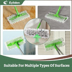 Eyliden Sweeper Mop with 36 Refills - 3 Types of Disposable Dry & Wet Cloths | Lock-Tight Design No Lost Pads, Universal Refills, Multi-Surface Sweeping Starter Kit for Pet Hair, Dust, Floor Cleaning - Image 4