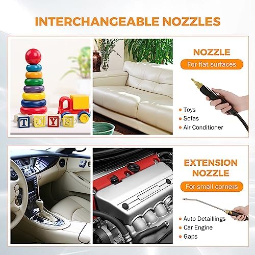 BEAMNOVA 2500W Steam Cleaner for Car High Pressure Steamer Auto Detailing - Image 4