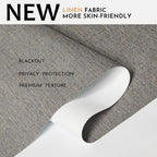 Persilux Blackout Roller Shades for Indoor Window Blinds,Cordless,Linen Fabric,Thermal Insulated Fabric UV Protection Shades for Home,Office,Bedroom,Door,Blackout-Stone Grey,Custom Size - Image 2