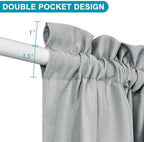 Hiasan French Door Curtains Privacy, Silver Grey, 24W x 40L, 1 Panel - Image 3