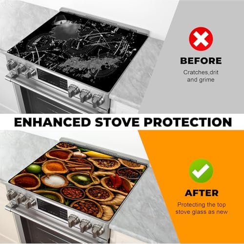 Stove Top Cover for Glass Electric Stove, 28.5"x 20.5" Heat Resistant Cooktop Protector Mat with Non-Slip Rubber Backing, Scratch Protection and Counter Space Mat - Image 5