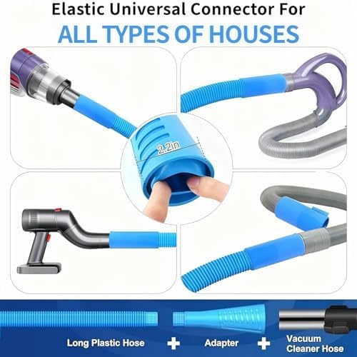 Dryer Vent Cleaner Kit - Universal Vacuum Hose Attachment & Lint Brush, Effectively Clean Clogged Dryer Ducts, Fit Most Vacuums for Dryer, Refrigerator Coils & Behind Appliances (Gray) - Image 6