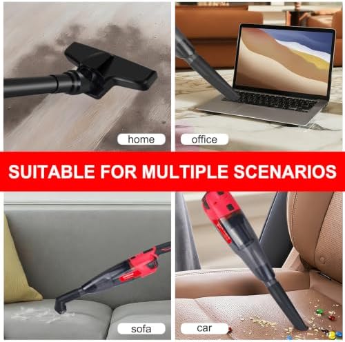 Cordless Vacuum Cleaner Compatible with Milwaukee 18V Battery (Battery NOT Included),17000Pa Brushless Portable Handheld Vacuum with Washable HEPA Filter for Car, Home, Office & Pet Hair--Tool Only - Image 5