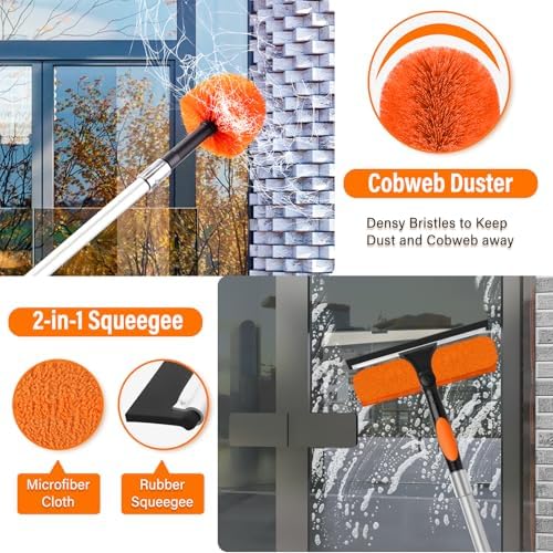 20FT High Reach Duster with Extension Pole 3-12FT, 4-in-1 Cleaning Kit - Image 5