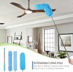 4PCS Microfiber Duster Kit, 3 in 1 Microfiber Dusters Retractable Gap Dust Cleaner and Chenille Duster with 83 inches Extra Long Extension Pole for Cleaning Ceiling Fan, High Ceiling - Image 3