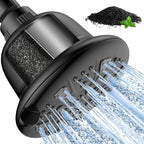 MakeFit Filtered Shower Head with Upgraded Activated Carbon Filter - High Pressure Shower Head with Hard Water Softener - 7 Settings Bathroom Rain Showerhead to Remove Chlorine and Heavy Metals by MakeFit