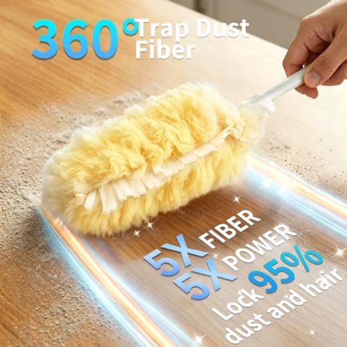 30 Count Duster Refills for Swiffer Duster Kit with 1 Handle (Yellow) - Image 3
