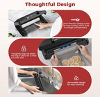Vacuum Sealer Machine, 230W 95KPa Food Sealer Built-in Cutter & Bag Storage - Image 6