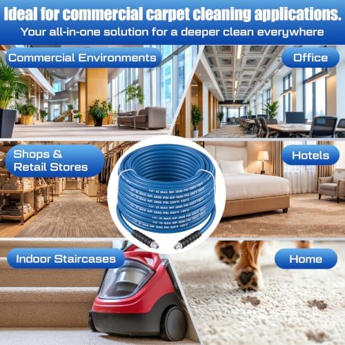 1 Pcs 1/4" X 150' Blue Carpet Cleaning Solution Hose, Regular - Image 6