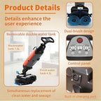 Commercial Floor Buffer Polisher Machine, Electric Floor Scrubber with Double Brushes, 360° Rotating Head, 17” Cleaning Width, Powerful Deep-Cleaning White - Image 5