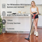 Cordless Handheld Vacuum Cleaner for Milwaukee M18 Battery,No Battery - Image 3