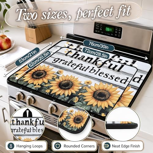 Stove Top Cover,28.5"L x 20.13"W,Heat Resistant Cooktop Protector Mat - Image 2