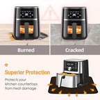 2 PCS Heat Resistant Mats for Countertop Air Fryer, 18x15in, Brown - Image 3