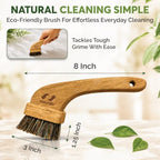 All-Natural Grout Brush Set | Wooden Cleaning Brush for Tile and Floor | Durable Floor Scrubber for Bathroom and Kitchen | Eco-Friendly Household Cleaning Tools – Pack of 2 - Image 5