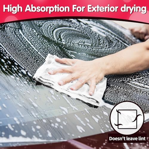 FIXSMITH White Microfiber Cleaning Cloth, Pack of 50, 16"X12" Cleaning Rags for Housekeeping and Kitchen, Reusable Shop Towels, Microfiber Towels for Cars, Lint Free, Scratch-Free, Highly Absorbent - Image 5