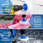 RotoScrub 7 Pack Drill Brush Set for Deep Cleaning, Scratch Resistant, Bathroom, Oven, Countertops, Sinks, Soap Scum, Tile, Boats, Patio Furniture & More - Image 3