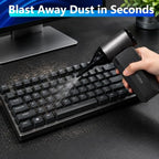 Electric Compressed Air Duster, Handheld Cordless 2 in 1 Air Blower and Vacuum, 130000RPM Electirc Turbo Jet Blower, Stepless Speed Motor, Type-C Fast Charge for Computer, Keyboard, Car, Pet House - Image 3