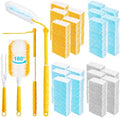 600 Pcs Disposable Dusters Refills with 2 Handle, Multicolor by Ferrochef