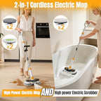 Cordless Electric Mop for Dewalt 20V Battery (NO Battery), 2 in 1 Electric Spin Mop & Electric Floor Scrubber Machine with LED Light & Water Spray,800 RPM Electric Mops for Floor - Image 3