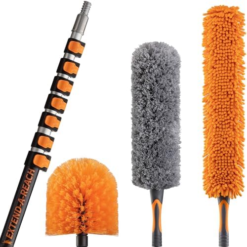 36 Foot High Reach Duster Kit with 5-30 ft Telescopic Extension Pole by EXTEND-A-REACH