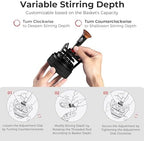 IKAPE Espresso Coffee V3 WDT Tool, 51mm Stirrer Distribution Tool, Equipped with 10-needle Stirrer, Adjustable Needle Height, Coffee Stirrer with Dosing Funnel & Stand - Image 3