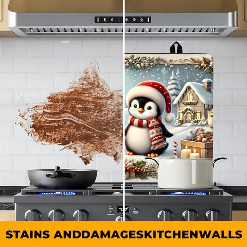 Christmas Stove Top Cover Snowman Stove Top Cover for Home Decoration Kitchen Pad Non-Stick Washable Cooktop Covers Countertop Protector Keep Stove Clean 28"x20" (Snowman) - Image 5