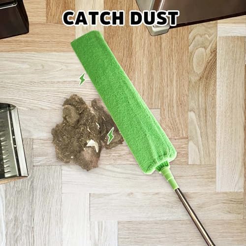 Retractable Gap Dust Cleaner, Bafezoze Gap Cleaning Brush with Long Extension Pole, Flat Duster Under Fridge Appliance Furniture Stove Oven Door Couch - Image 2