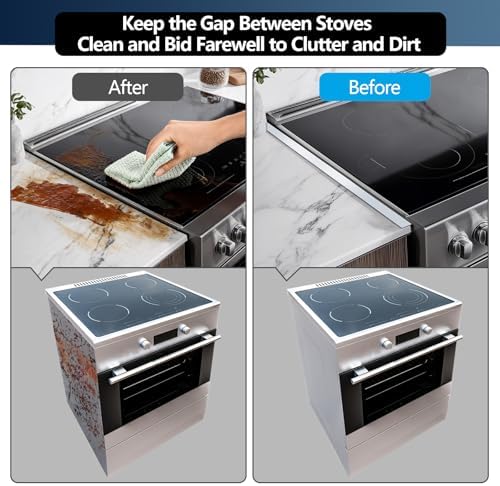 2 Pack 14.9"-29.5" Adjustable Stainless Steel Stove Gap Covers - Image 6