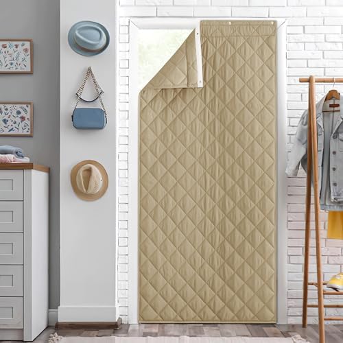 NICETOWN Taupe Thermal Insulated Door Curtains 82 Inches Long for Bedroom by NICETOWN