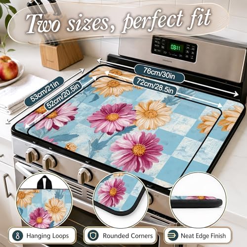 Stove Top Cover,28.5"L x 20.27"W,Heat Resistant Cooktop Protector Mat - Image 2