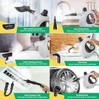Comforday Multi-Purpose Steam Cleaner with 9-Piece Accessories, Pressurized Handheld Steam Cleaner, Perfect for Stain Removal, Curtains, Car Seats, Floor, Bathroom (White) - Image 6