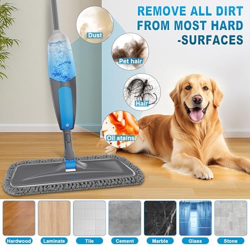 BPAWA Spray Mops for Floor Cleaning: Microfiber Wet Mop for Hardwood Tile - Image 6