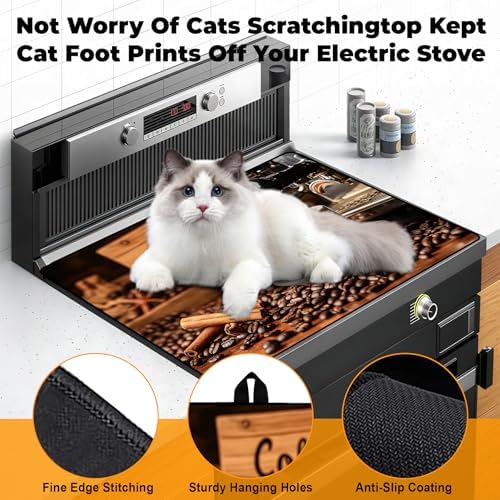 Heat-resistant Stove Top Cover - 28.5" X 20.5" Cooktop Protector Covers, Scratch-resistant Washable Pad Kitchen Countertop Mat (Coffee, 28.5" x 20.5") - Image 4