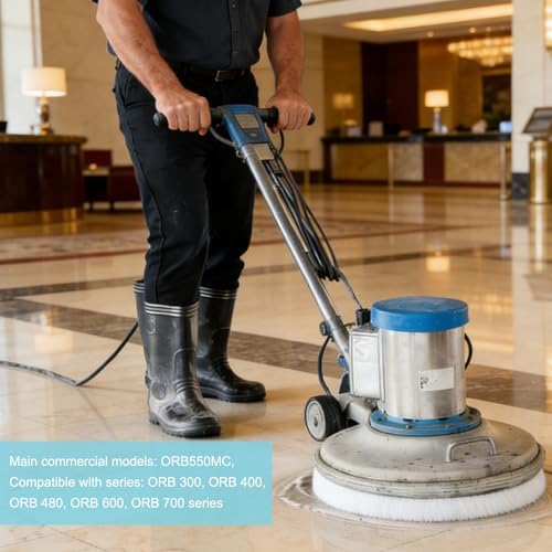12" Cleaning Orbiter Pads - Commercial Floor Buffer Pads for Hardwood Floor Maintenance, Scrubbing, Polishing & Stripping - Compatible with Orbiter Machines(White) - Image 5