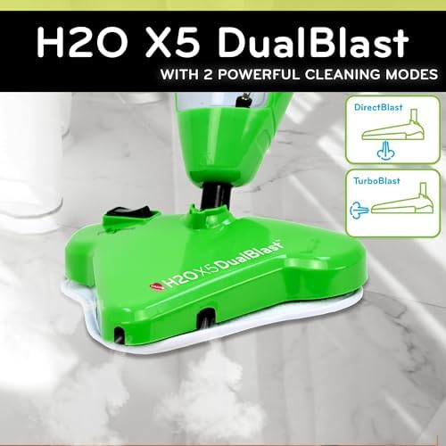 H2O X5 Dual Blast Steam Mop & Handheld Steam Cleaner | 5-in-1 Floor Steamer | Forward-Blast Mop Head for Edges & Tough Messes | Hardwood, Tile & Laminate Cleaner - Image 4