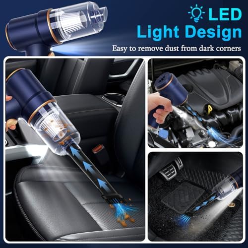 KMM Handheld Car Vacuum Cleaner, Hand Held Vacuum Cleaner and Air Duster - Image 7