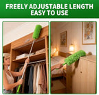 Cobweb Duster with Extension Pole, Washable Cleaning Duster Kit with 3 Duster Heads, Cobweb Duster, Corner Brush, Aluminum Telescoping Pole for high Ceiling Fan，Spider Web Brush with Extension Pole - Image 6