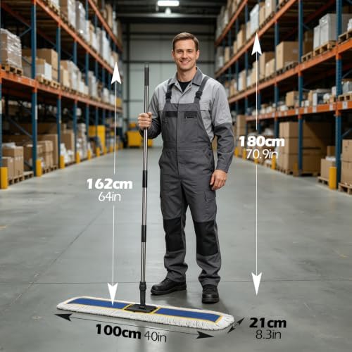 40" Commercial Dust Mop for Floor Cleaning, Heavy Duty Industrial Mop - Image 7