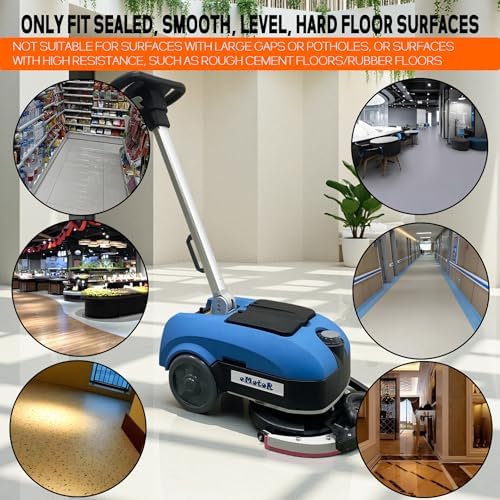 Emotor Commercial Walk Behind Floor Scrubber Machine Portable Tile Cleaning - Image 6