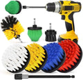 8 Pack Drill Brush Attachment Set,1/4in Power Scrubber Brush + Extend Long Attachment,Multi-Purpose Brush Drill Attachment, Power Cleaning Scrub Brush for Bathroom, Tub, Tile, Corner by Tialero