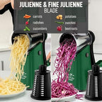 Rotary Cheese Grater Manual Hand Crank 5 Blade Shredder, Green & Black - Image 6