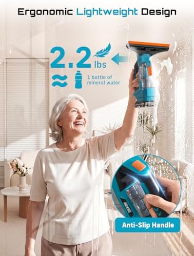 SEESII Cordless Window Vacuum Squeegee 2X 2000mAh for Glass Window - Image 5