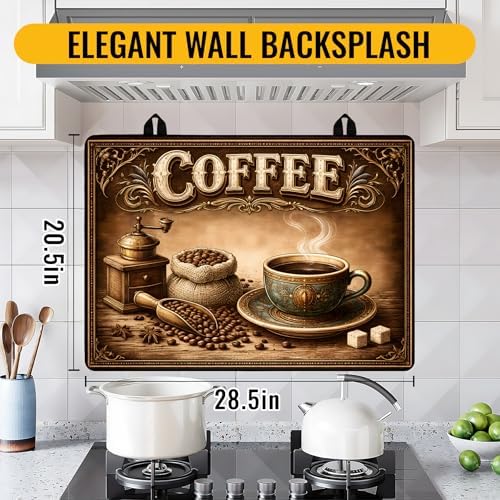 NYZE Stove Top Covers for Electric Stove for Kitchen (Vintage Coffee) - Image 2