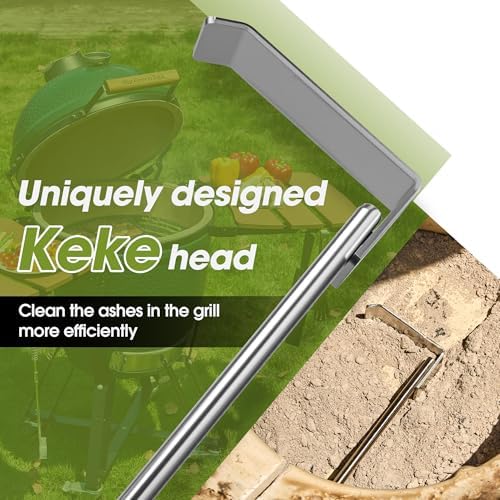 22-inch Grill Oven Ash Cleaning Tool, Suitable for Big Green Egg, Kamado Joe, and Other Charcoal Grills, Corner Cleaning Accessory - Image 3