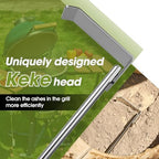 Grill Oven Ash Cleaning Tool, Suitable for Big Green Egg, Kamado Joe, and Other Charcoal Grills, Corner Cleaning Accessory (26" Ash Poker) - Image 3