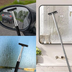 1 Pcs Car Window Mini Squeegee Retractable Auto Glass Squeegee Car Rearview Mirror Wiper Water Cleaner with Telescopic Long Rod Portable Cleaning Tools for All Vehicles (Black) - Image 7