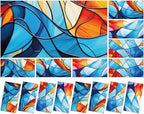 8 Pack Fluorescent Light Covers with 80 Magnets Decorative for Classroom Ceiling Light 4 x 2 Ft Magnetic Light Covers Filter Easy Install for Office School Hospitals Drop Ceiling Supplies(Blue Glass) by Wiooffen