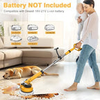 Cordless Electric Mop for Dewalt 20V Battery (NO Battery), 2 in 1 Spin Mop & Floor Scrubber Machine with LED Light & Water Spray 800 RPM for Floor Cleaning, Hardwood,Tile - Image 3