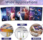 8 Pack Fluorescent Light Covers with 80 Magnets Decorative for Classroom Ceiling Light 4 x 2 Feet Magnetic Light Covers Filter Easy Install for Office Hospitals & Home Drop Ceiling Supplies(Planet ) - Image 4