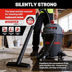 Shop-Vac 6 Gallon Ultra Quiet Shop Vacuum Wet and Dry, 4.5 Peak HP, 5430541 - Image 4